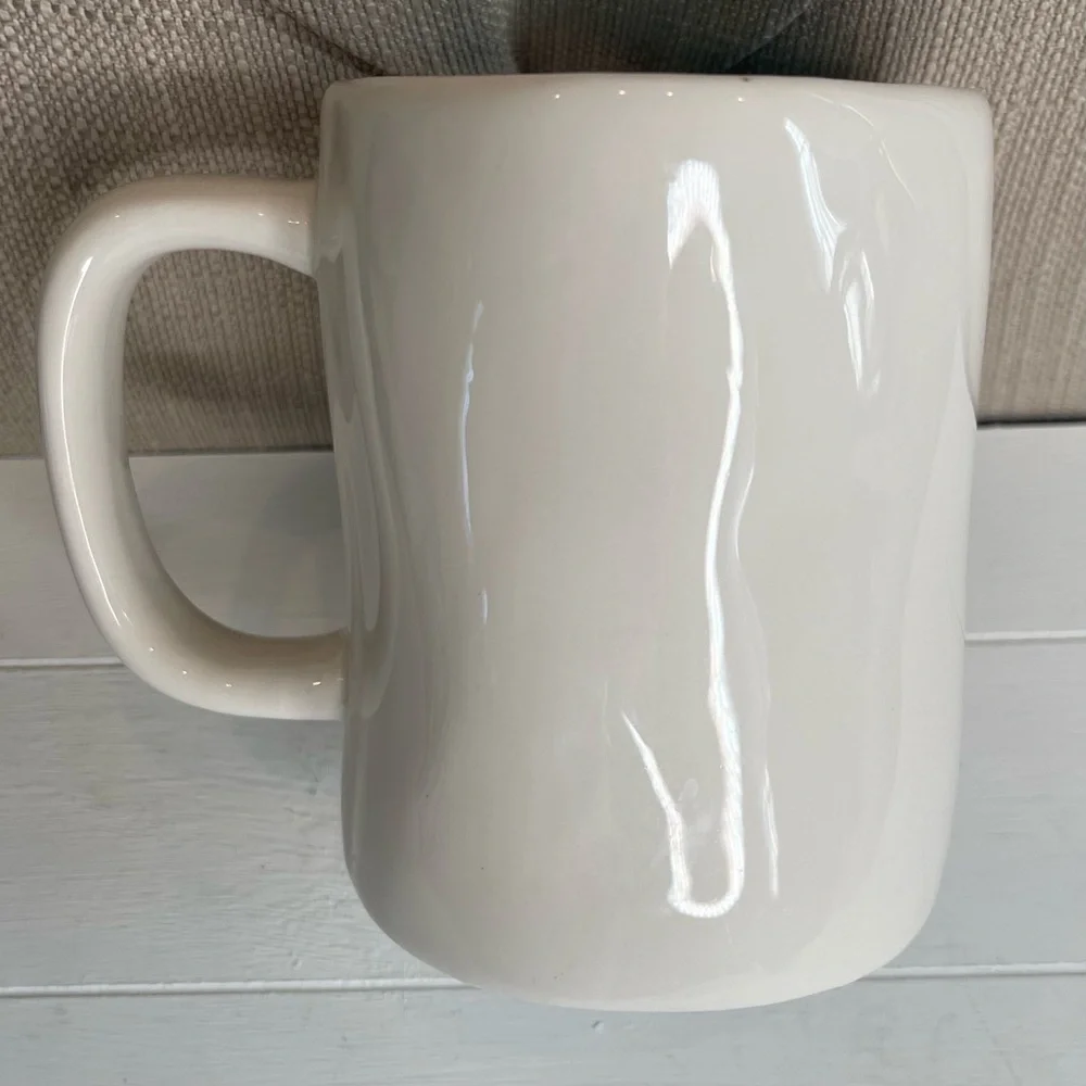 Rae Dunn (SWIM) Ceramic Mug Teal Inside 4 1/2